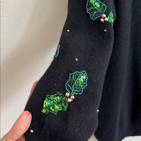 MARISA CHRISTINA CLASSIC Christmas Collection Embellished Cardigan Sweater 1994 - Picture 12 of 12